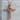 Requiem Biomechanic Cross Pendant, rose gold finish, front view