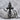 Celtic Cross Dagger Pendant, black rhodium, product photo on stone
