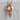 Ivy leaf pendant in rose gold plated silver, front view on display
