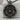 Tudor Rose Pendant, black rhodium, front view on stone display