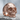 Weathered Skull Ring, rose gold, angled view on stone