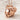 Flower Crown Skull Pendant, rose gold, angled three-quarter view