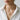 Woman wearing symbolic three keys necklace design showing length and style on white button-down shirt