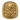 hellfire club dice signet ring, gold vermeil, front view on white