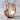 Wave grid band ring, rose gold plated, angled product photo