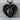 Anatomical Heart Heart Pendant, black rhodium plated, front product photo