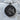 Greek Key Horse Pendant, black rhodium plated, front product photo