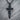 Celtic Dagger Cross Pendant, black rhodium, front product view