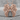 Double Angel Wings Pendant, rose plated silver, front view on stone