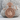 Orthodox Icon Pendant, rose gold, front product view resting on a stone
