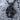 Archangel Michael Orthodox Cross Pendant, black rhodium, front display view