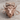 Nose Ring Bull Head Pendant, rose gold, product photo on wood block
