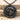 Solar Eclipse Pendant in black rhodium, angled front view