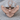 Soaring owl pendant, rose gold plated, front view on wood block