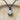 Round Solitaire Pendant, black rhodium plated, front view