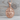 Saint Peter Apostle Relief Pendant, rose plated silver, front view on wood
