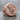 Archangel Michael Slaying Demon Ring, rose gold, angled front view on stone