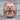 Berserker Bear Ring, rose gold plated, front view on wood