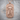 Cossack Warrior Dog Tag Pendant, rose gold, front view on wood