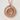 Zen Enso Circle Pendant, rose gold plated finish, front view