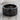 Foliage Leaf Ring, black rhodium plated, angled front view