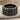 Three row wedge ring, black rhodium plated, angled product view