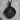 Saint Alexander Nevsky Pendant in black rhodium plated finish, front view