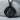 Saint Nicholas Medallion Pendant, black rhodium, front product photo