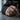 Gothic Lily Cross Ring, oxidized silver, worn on model hand