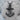 Anchor Hope Verse Pendant, black rhodium plated, angled view
