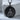 Queen Heaven Crown Medal Pendant, black rhodium, front view