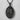Lourdes Grotto Medal Pendant, black rhodium plated