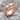 Three Nails Cross Band Ring, rose gold plated silver, product photo angled view