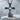 Moonstone Center Cross Pendant, black rhodium, front product view