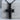 Square Edge Cross Pendant, black rhodium plated, angled product photo