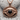 Evil Eye Onyx Horizon Pendant, rose gold plated, front view