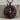 Viking Shield Scale Quarter Pendant, black rhodium, front studio view