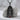 Santa Muerte Rose Niche Pendant, black rhodium, studio product photo