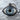 Evil Eye Bare Gaze Pendant, black rhodium, front view