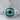 Evil Eye Aurora Halo Pendant, polished silver, product photo