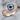 Evil Eye Split Shoulder Ring in rose gold plated silver, front view