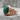 Four Leaf Malachite Ring, rose gold plated silver, angled product photo