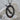 Zulfikar Crescent Frame Pendant, black rhodium, front product photo