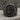 Waw scroll signet ring, black rhodium finish, product photo