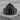 Garnet Cathedral Keyhole Ring, black rhodium finish product photo