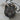 Fenrir Garnet Eyes Pendant, black rhodium, front view