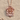 Dahlia Folded Petal Pendant, rose gold finish front view