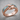 Sailor Knot Enamel Ring, rose gold plated, angled product photo