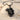 Oak Twin Acorn Pendant, black rhodium, studio product photo