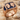 Gemini Facing Portraits Ring, rose gold, front product photo